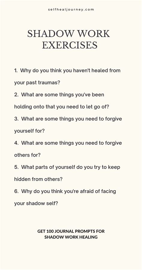 100 Shadow Work Prompts A Guide To Shadow Work Healing