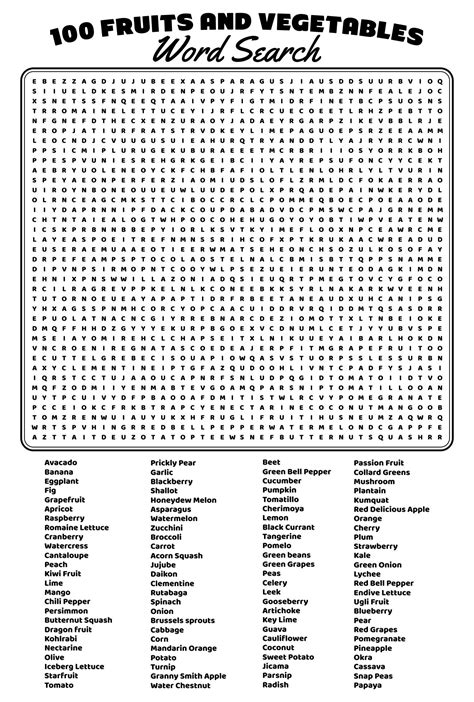 100 Word Word Search Printable Word Search Printable