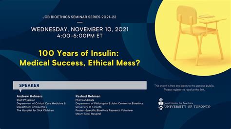 100 Years of Insulin: Medical Success, Ethical Mess?