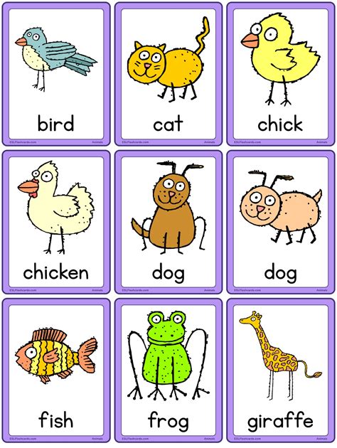 100 Animal Flashcards Free Animals Phonics Poster Kindergarten Flashcards - Kindergarten Flashcards