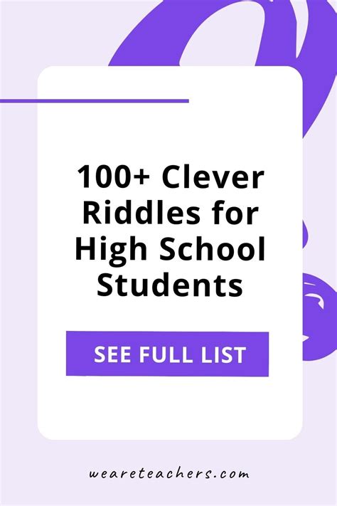 100 Clever Riddles For High School Students Weareteachers Math Riddles High School - Math Riddles High School