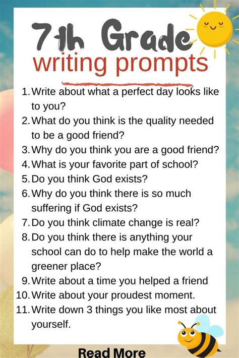 100 Creative And Fun 7th Grade Writing Prompts Writing Prompt For 7th Graders - Writing Prompt For 7th Graders