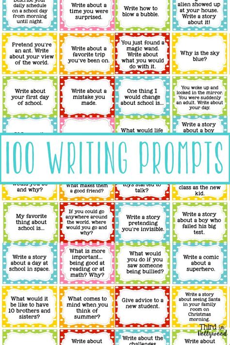 100 Creative Writing Prompts For Grades 4 8 Writing Prompts Grade 4 - Writing Prompts Grade 4