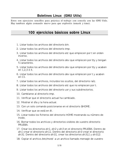 100 Ejercicios Basicos Sobre Linux Resueltos