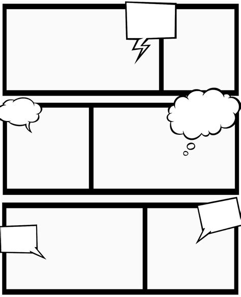 100 Free Comic Strip Templates For Your Visual Blank Comics For Students - Blank Comics For Students