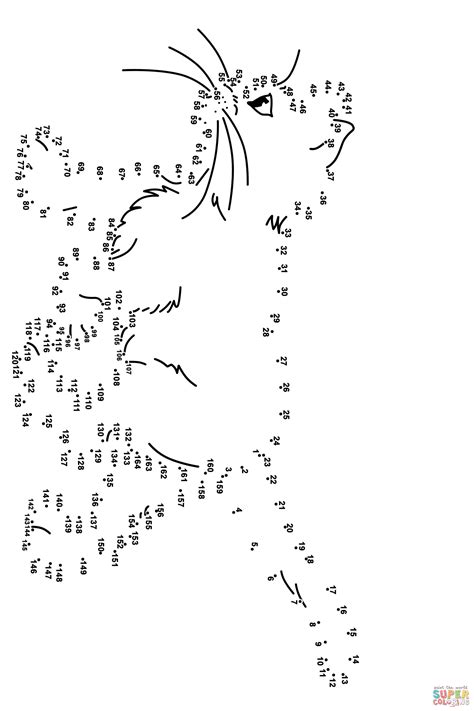 100 Free Printable Animal Dot To Dot Activity Connect The Dots 150 - Connect The Dots 150