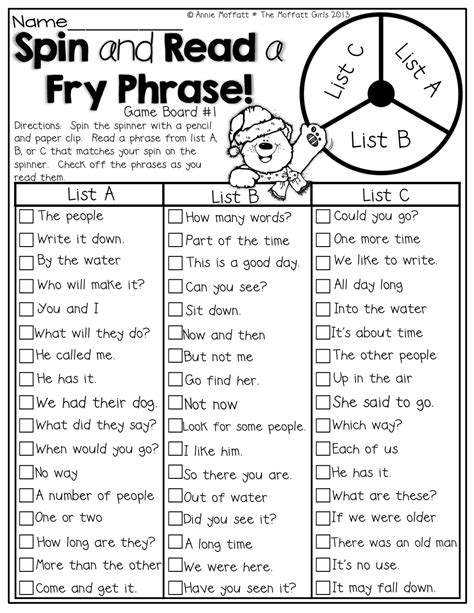 100 Fry Fluency Phrases Free Pdf And Why Fry Phrases First Grade - Fry Phrases First Grade