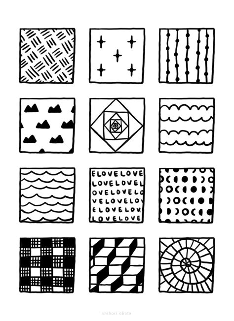100 Fun Easy Patterns To Draw Shihori Obata Simple Pattern Designs To Draw - Simple Pattern Designs To Draw