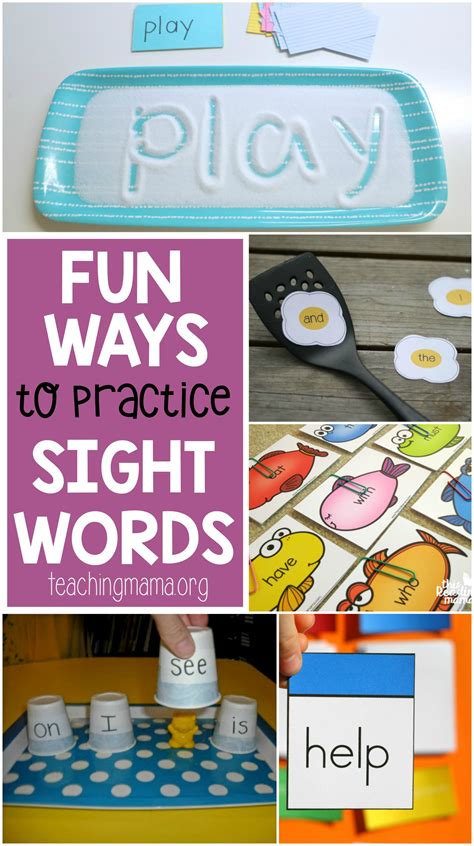100 Fun Ways To Teach Sight Words With Sight Words Chart Ideas - Sight Words Chart Ideas