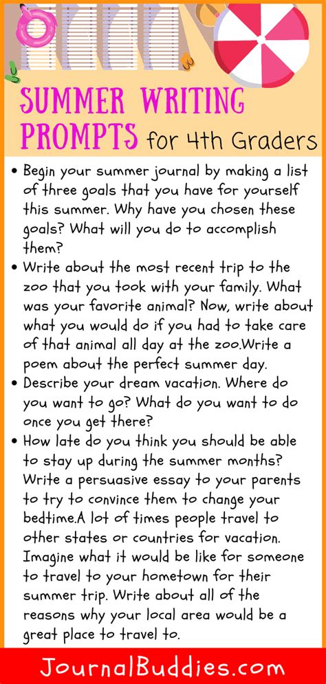 100 Fun Writing Prompts For 4th Grade Journal 4th Grade Journal Prompts - 4th Grade Journal Prompts