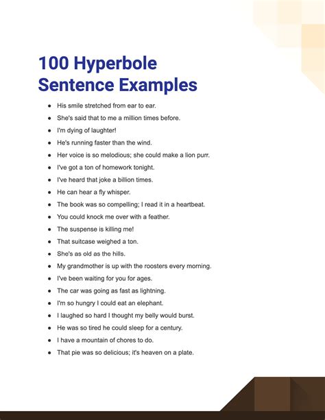 100 Hyperbole Sentence Examples How To Write Tips Writing Sentence - Writing Sentence