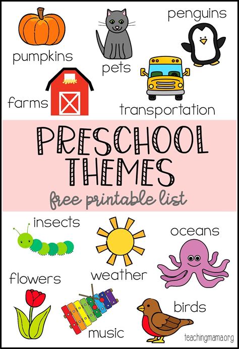 100 Interesting Preschool Themes For School Or Home Opposite Theme For Preschool - Opposite Theme For Preschool