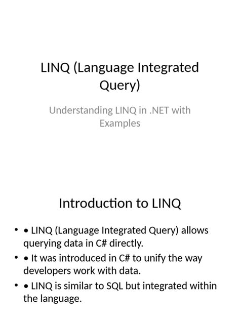 100 linq examples pdf.  You can see from these examples that 0.  Therefore...