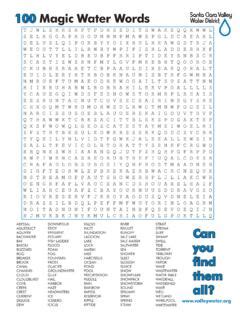 100 Magic Water Words Answer Key