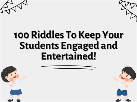 100 Riddles To Keep Your Students Engaged And Science Riddles For Students - Science Riddles For Students