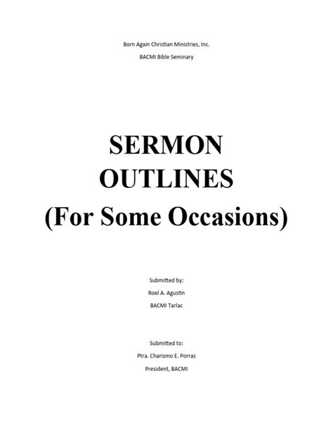 100 Sermon Outlines Pdf