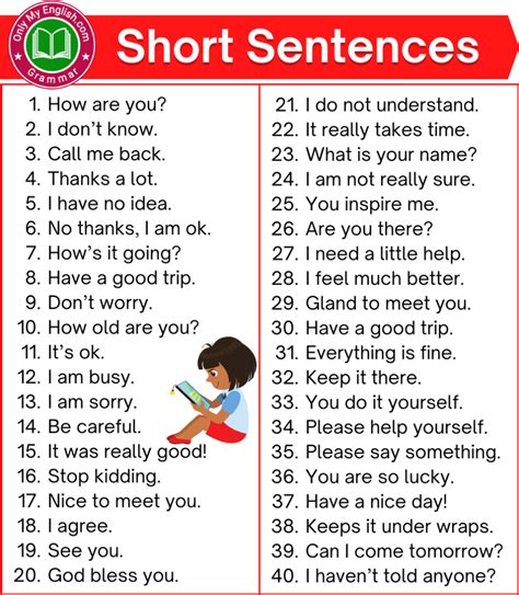 100 Short Sentences In English Onlymyenglish Com Short Sentences For Kids - Short Sentences For Kids