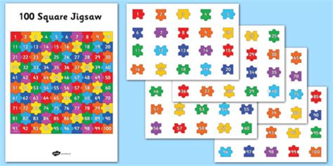 100 Square Jigsaw 100 Square With Missing Numbers - 100 Square With Missing Numbers