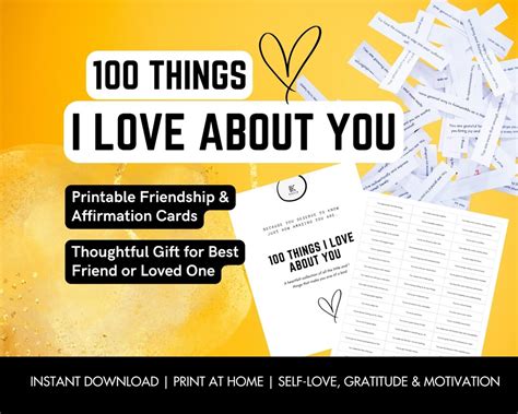 100 things i love about you