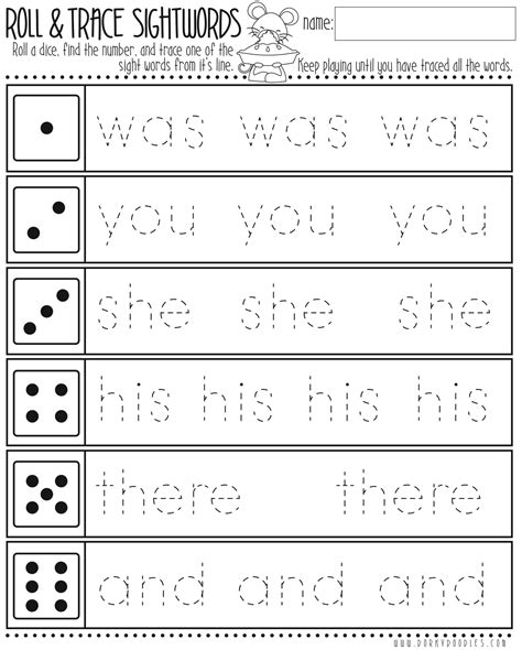 100 Tracing Sight Words Free Printable First Grade Math Sight Words - Math Sight Words