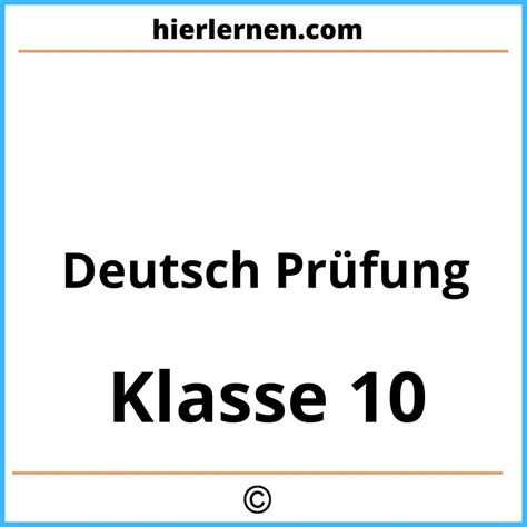 100-101 Deutsch Prüfung