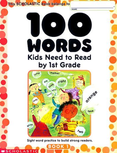 Download 100 Words Kids Need To Read By 1St Grade Sight Word Practice To Build Strong Readers 