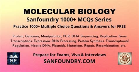 1000+ Cell Biology MCQ (Multiple Choice Questions) - Sanfoundry