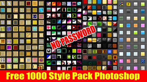 1000+ Photoshop Layer style package free download - YouTube