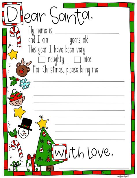 1000+ images about I ️ Kids Printables on Pinterest Letter to santa