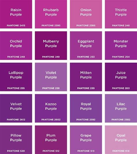 1000 Purple Color Palettes Color Meanings Color Mixing Jenis Jenis Warna - Jenis Jenis Warna