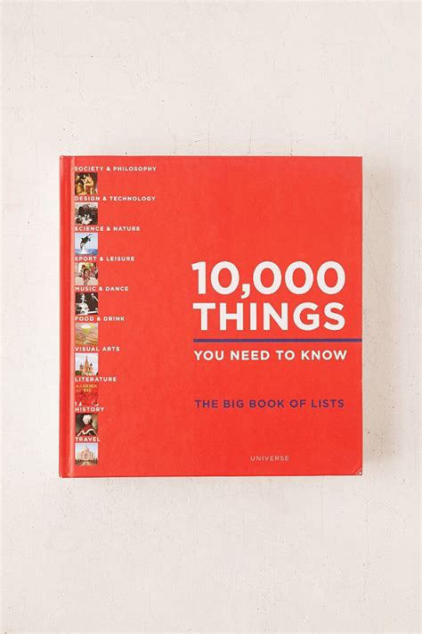 Download 10000 Things You Need To Know The Big Book Of Lists By Elspeth Beidas