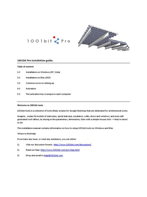 1001bit Pro Installation Guide