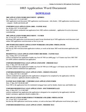 1003 application word document