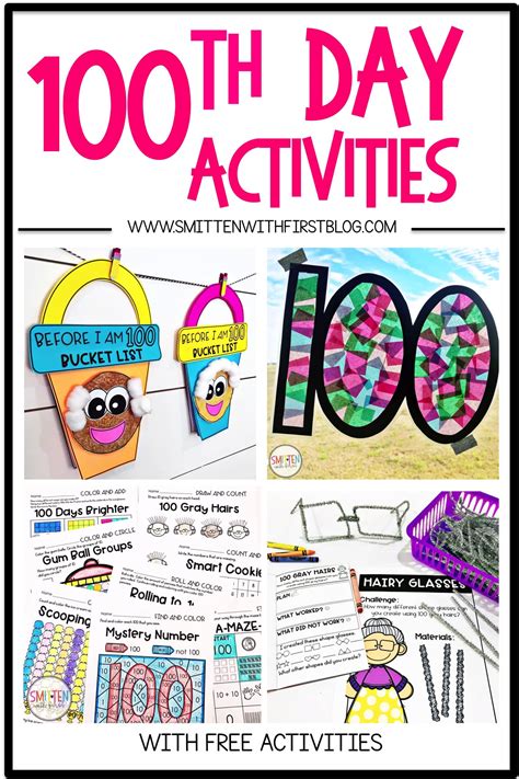 100th Day Of School Activities Smitten With First 100 Day Activity First Grade - 100 Day Activity First Grade