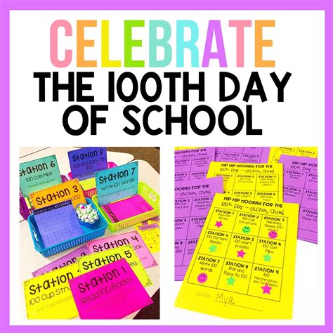 100th Day Of School Stations Happy Hearts In 100 Day Activity First Grade - 100 Day Activity First Grade