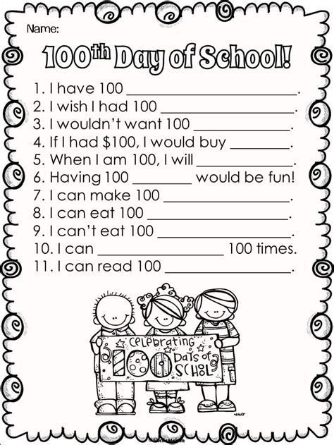 100th Day Of School Worksheets And Activities Kinder 100th Day Worksheet - 100th Day Worksheet