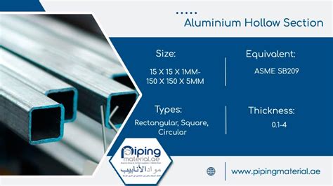 100x100 aluminium box section.  Their hollow rectangular or square cross section provides...