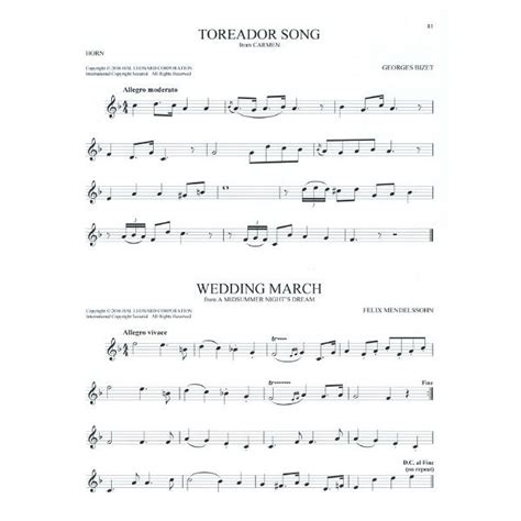 101 classical themes for horn book noten sammelba