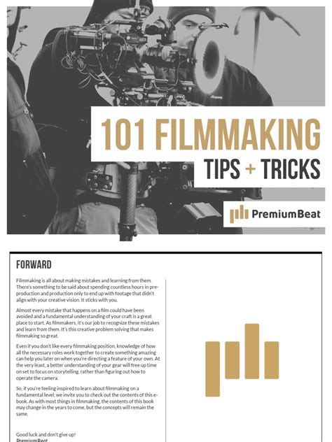 101 Filmmaking Tips Tricks