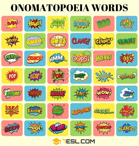 101 Onomatopoeia Examples Ereading Worksheets Writing Onomatopoeia - Writing Onomatopoeia
