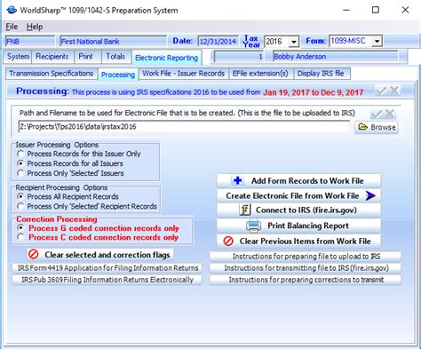 1042S Software WorldSharp 1099/1042S Software features