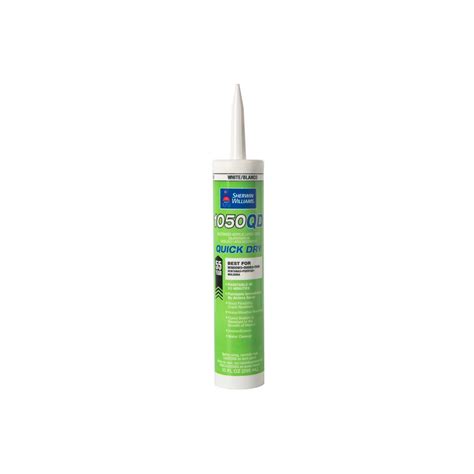 1050 quick dry caulk. Siliconized Acrylic Latex Caulk. BOLT™ Quick Dry is a durable caulk that makes quick work of interior and exterior caulking projects. This Quick Dry formula can be painted within 30 minutes, keeping even the most time sensitive projects on track. Ideal for filling joints and openings around doors, windows, baseboards, trim, siding and vents. 