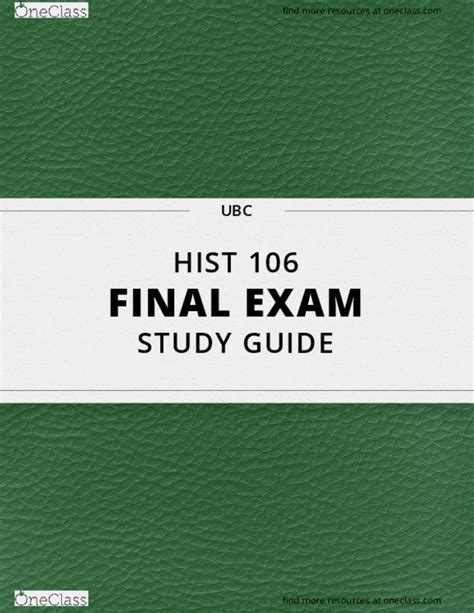 106 Exam Study Guide