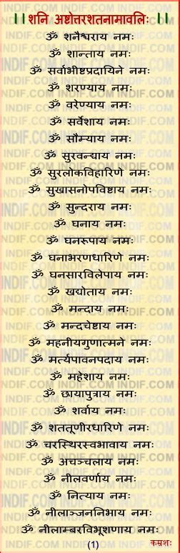 108 Names Of Shani Dev