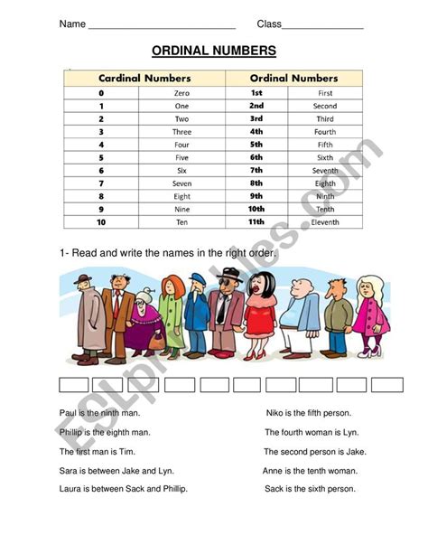 108 Ordinal Numbers English Esl Worksheets Pdf Amp Ordinal Number Worksheet - Ordinal Number Worksheet