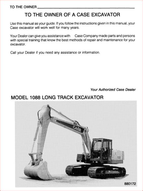 Full Download 1088 Case Excavator Manual 