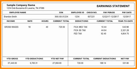 1099 Pay Stub Template Free