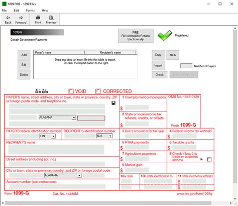 1099G Software Software to Create, Print and EFile Form 1099G, g
