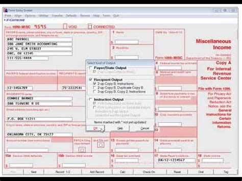 1099s - Printing Forms in the W-2/1099 Forms Filer - YouTube