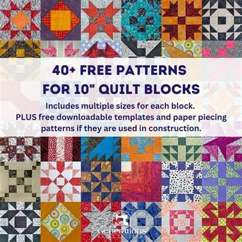 10Inch Patchwork Quilt Block Patterns